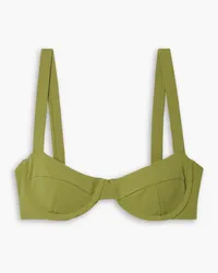 Haight Gaia stretch-crepe underwired bikini top - Green Green