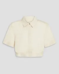 Onia Cropped linen and Lyocell-blend shirt - White White