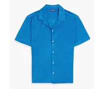 Roberto cotton, Lyocell and linen-blend terry shirt - Blue
