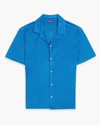 Frescobol Carioca Roberto cotton, Lyocell and linen-blend terry shirt - Blue Blue