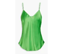 Silk-satin camisole - Green