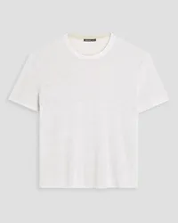 James Perse Slub linen-blend top - White White