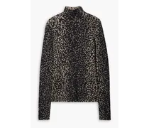 Jacquard-knit turtleneck sweater - Black