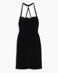 Jacquemus Croissant ruffled taffeta and stretch-knit mini dress - Black Black