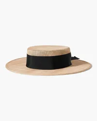 Eugenia Kim Colette grosgrain-trimmed hemp-blend sunhat - Neutral Neutral