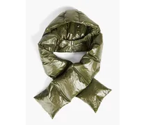 Quilted shell hooded scarf - Green