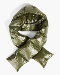 Jil Sander Quilted shell hooded scarf - Green Green