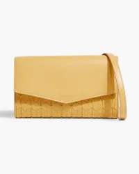 Serapian Mosaico leather envelope clutch - Yellow Yellow