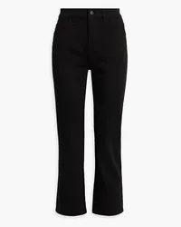 DL1961  Patti cropped high-rise straight-leg jeans - Black Black