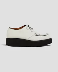 Marni Embellished suede platform brogues - White White