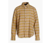 Checked cotton-flannel shirt - Neutral