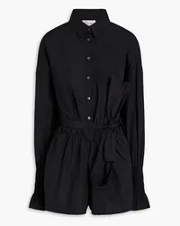 RED Valentino Gathered taffeta playsuit - Black Black