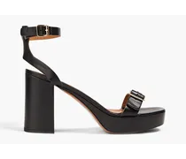 Concesio leather platform sandals - Black
