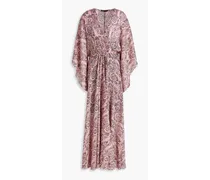 Metallic paisley-print jacquard maxi dress - Pink