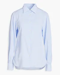 Officine Generale Colombe striped woven shirt - Blue Blue