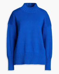 Chinti & Parker Ribbed cotton turtleneck sweater - Blue Blue