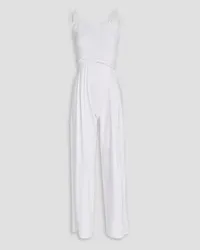 Alice + Olivia Alice Olivia - Bebe pleated linen-blend jumpsuit - White White