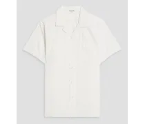 Camp cotton-seersucker shirt - White
