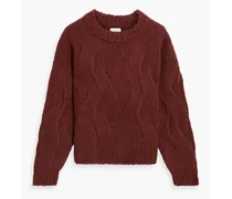 Jade cable-knit wool sweater - Brown