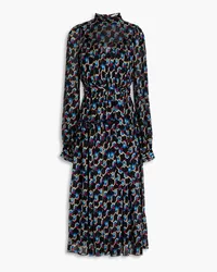 Diane von Furstenberg Kent printed chiffon midi dress - Black Black