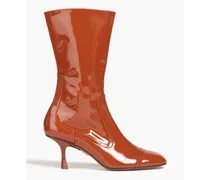 Patent-leather ankle boots - Brown