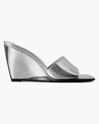 WANDLER Gaia mirrored-leather mules - Metallic Metallic