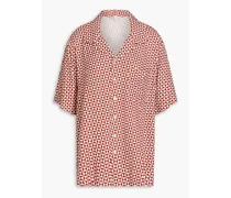 Printed twill shirt - Red
