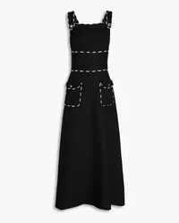 Elie Saab Bouclè-tweed maxi dress - Black Black