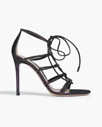 Gianvito Rossi Brittany crystal-embellished leather sandals - Purple Purple