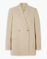 Totême Double-breasted twill blazer - Neutral Neutral