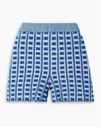 Marni Cotton-jacquard shorts - Blue Blue