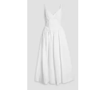 Becker cotton-poplin midi dress - White