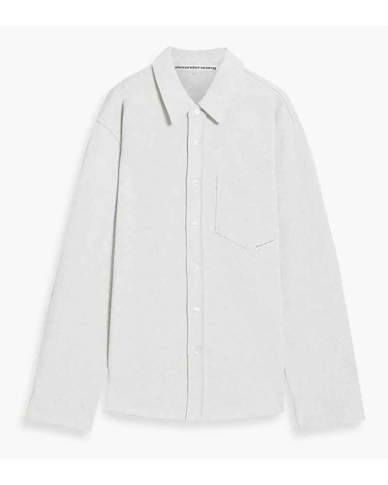 Alexander Wang Oversized cotton-jersey shirt - Gray Gray