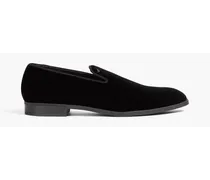 Velvet loafers - Black