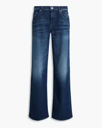 Mother The Down Low faded low-rise flared jeans - Blue Blue