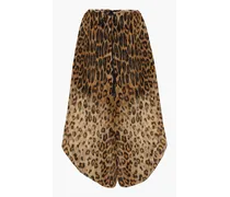 Leopard-print silk-chiffon culottes - Animal print