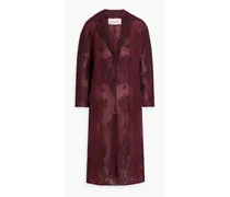 Chantilly lace coat - Burgundy