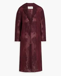 Valentino Garavani Chantilly lace coat - Burgundy Burgundy