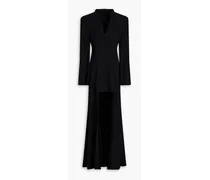 Asymmetric crepe dress - Black