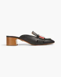 Thom Browne Pebbled-leather mules - Black Black