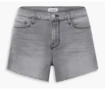 Audrey frayed denim shorts - Gray