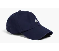 Embroidered cotton-twill baseball cap - Blue
