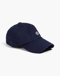 Sandro Embroidered cotton-twill baseball cap - Blue Blue