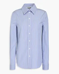 Moschino Striped cotton-poplin shirt - Blue Blue