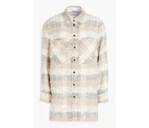 Dakan wool, cotton and alpaca-blend bouclé-tweed shirt jacket - Neutral