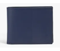 Textured-leather wallet - Blue