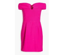 Last Dance off-the-shoulder embellished tulle mini dress - Pink
