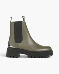 Maje Leather Chelsea boots - Green Green