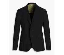 Wool-blend blazer - Black