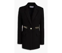 Carine chain-embellished tweed blazer - Black